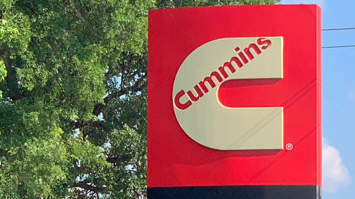 A Cummins logo outside a facility in Richmond, Virginia.