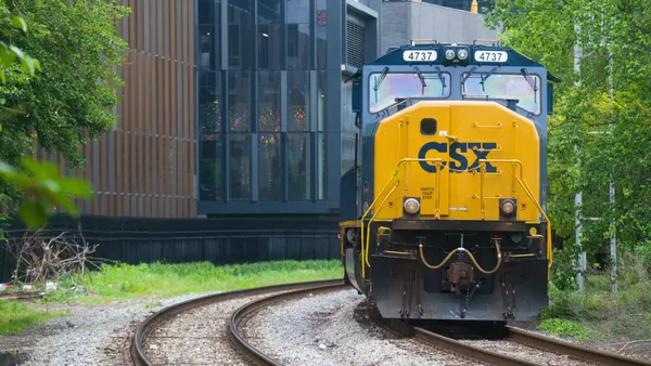 A CSX locomotive.