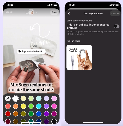 Pinterest paid partnership tags