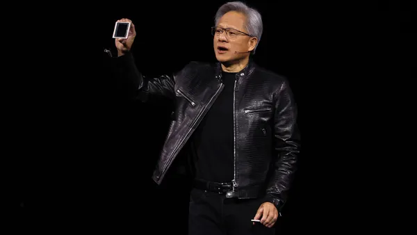 Nvidia CEO Jensen Huang delivers a keynote address during the Nvidia GTC Artificial Intelligence Conference at SAP Center on March 18, 2024 in San Jose, California.