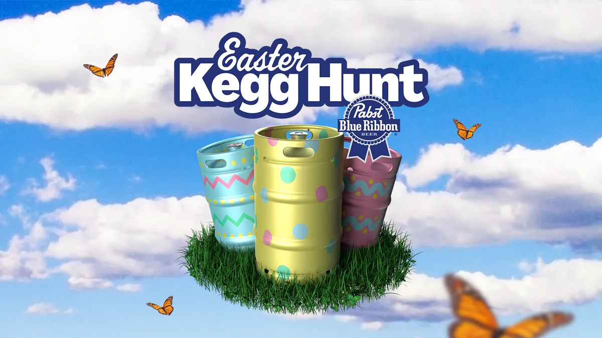 Pabst Blue Ribbon hides beer kegs to bring Easter fun to adults