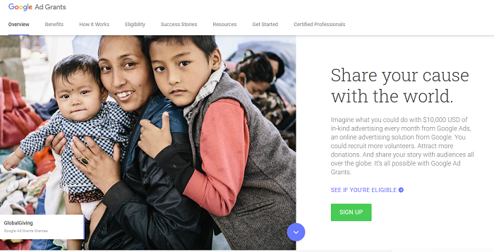 Google ad grants