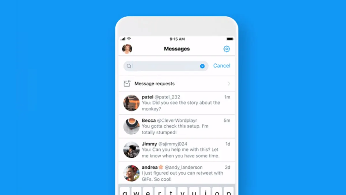 Twitter DM search