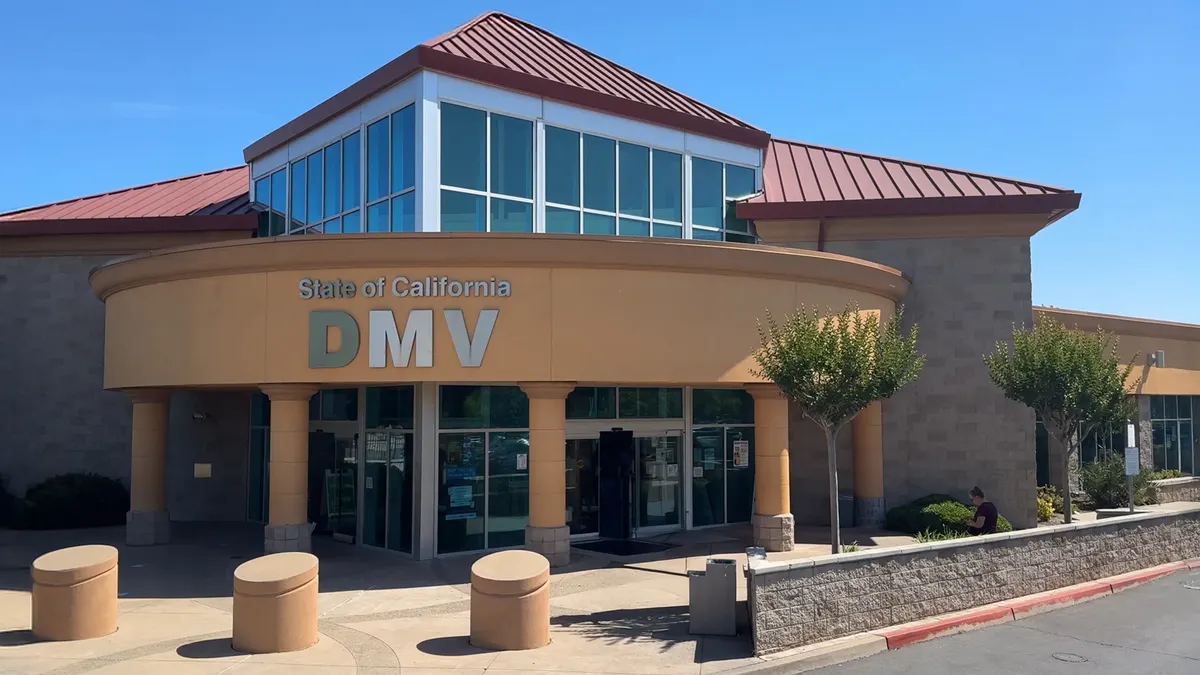 Outside view of a DMV office.