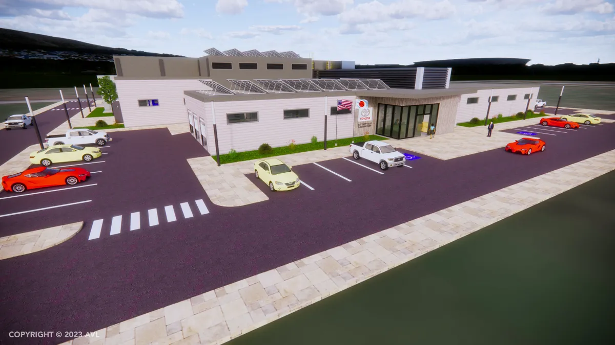 A rendering of the new automotive battery lab in Michigan