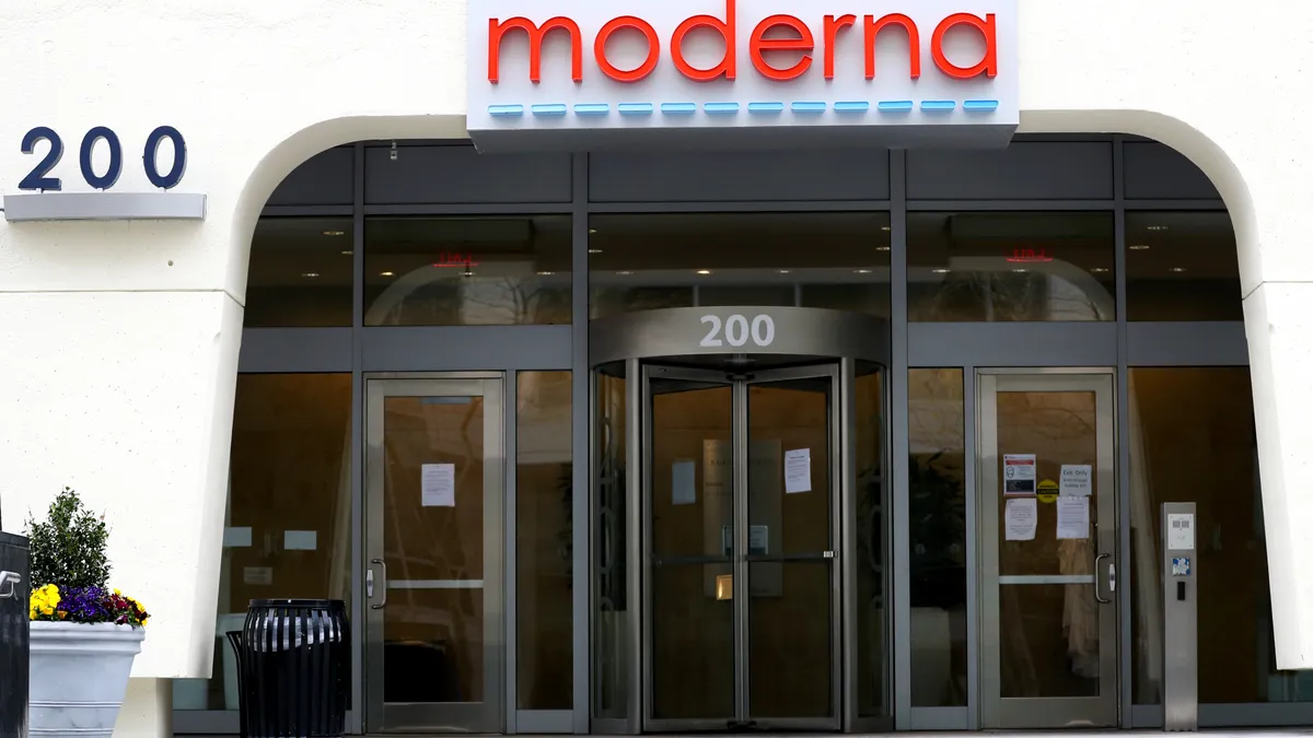 Moderna's headquarters in Cambridge, MA.