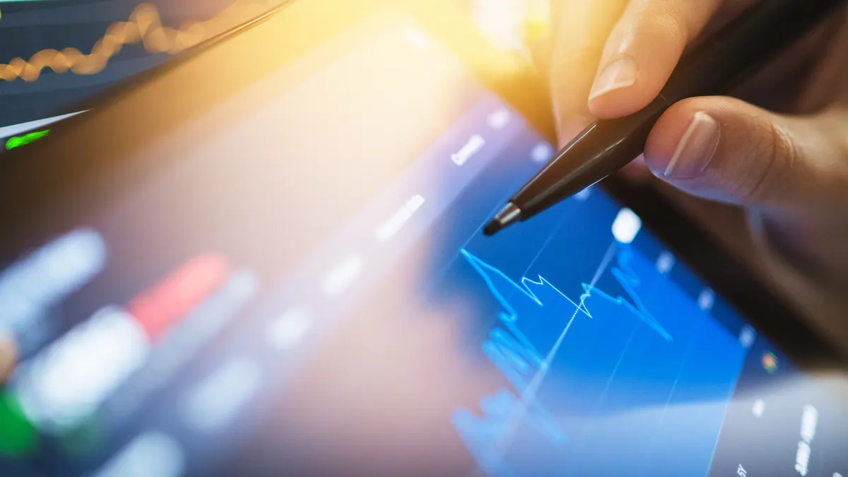 Investment business and financial theme background and stock market chart for financial or invest background Singapore