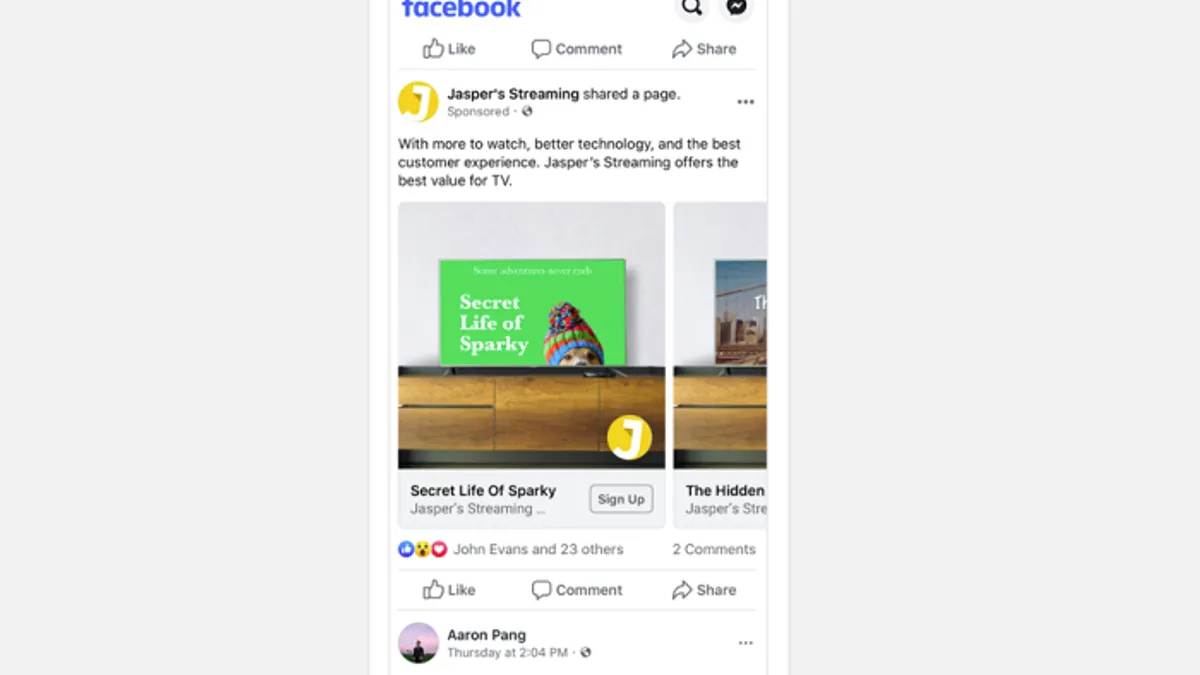 Facebook Dynamic Ads for Streaming