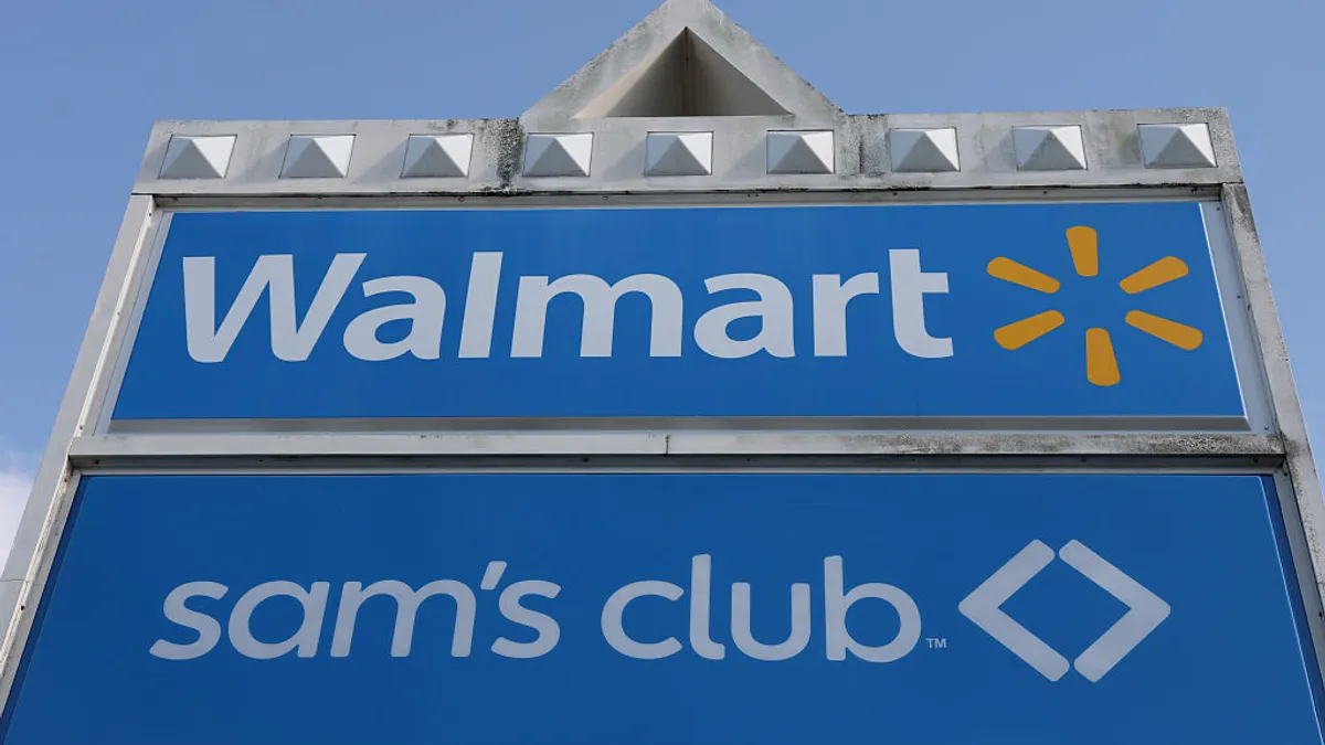 Signs for stores.