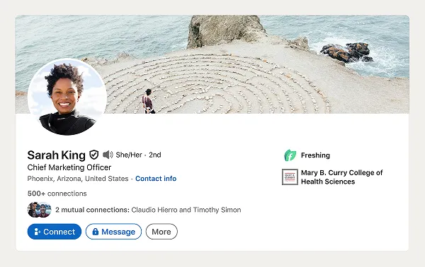 LinkedIn executive verification