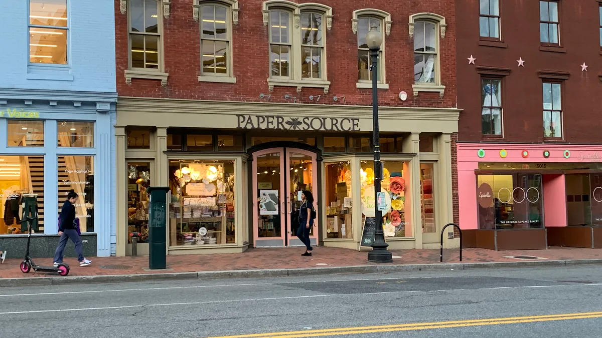 A Paper Source storefront in Georgetown