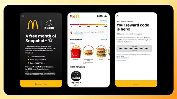 Snapchat Partners with McDonald’s to Promote Snapchat+ Membership