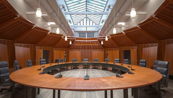 Board room left empty.