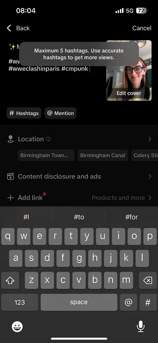 TikTok hashtags