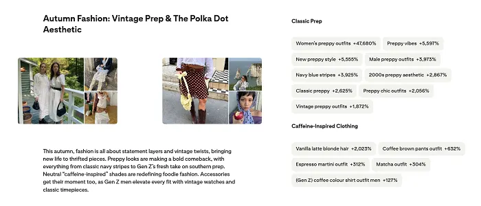 Pinterest fall trends report