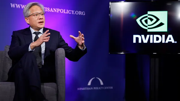 Nvidia President and CEO Jensen Huang speaks about the future of artificial intelligence and its effect on energy consumption and production at the Bipartisan Policy Center on Sept. 27, 2024 in Washington, DC.