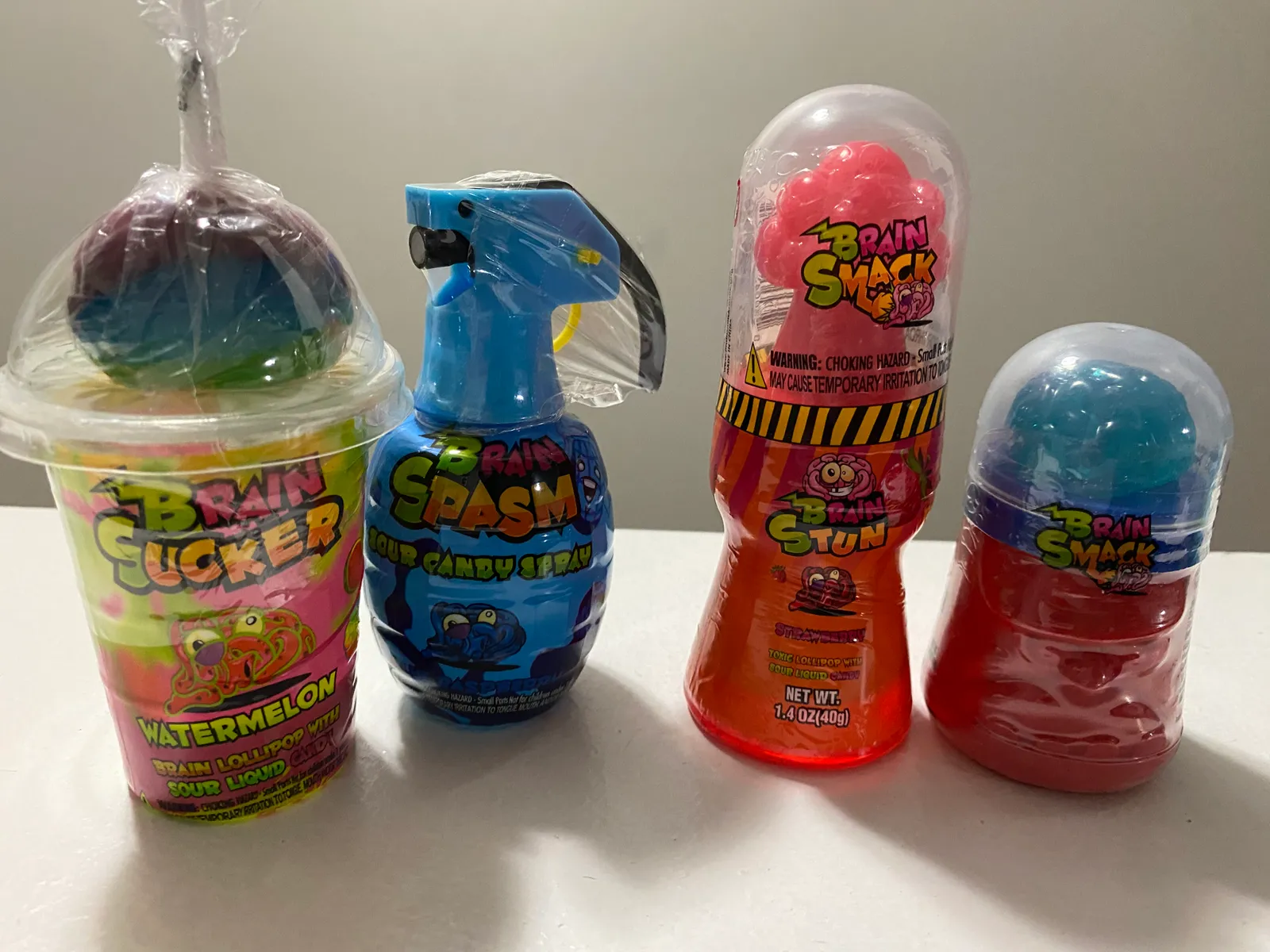 Packages of Brain Smack, which launched six months ago to capitalize on the public’s demand for sour, at the Sweets &amp; Snacks Expo in Indianapolis in 2024.