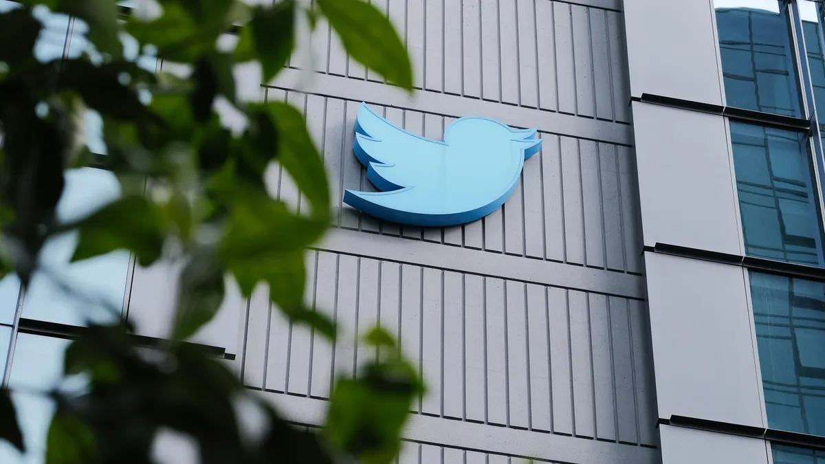 An exterior shot of Twitter headquarters in San Francisco