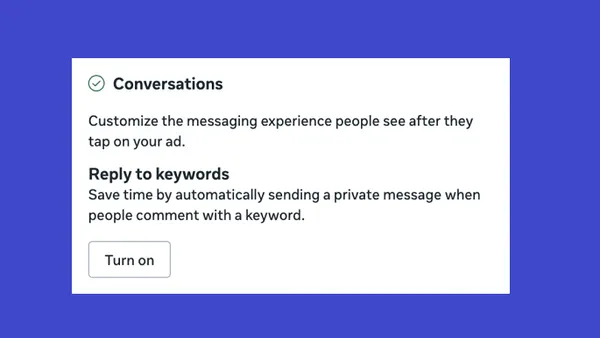 Meta reply to keywords