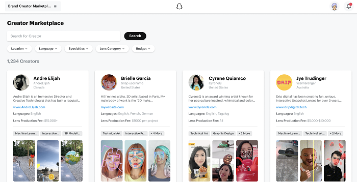 Snapchat Creator Marketplace