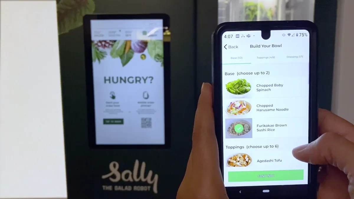 Chowbotics adds contactless ordering to Sally, the salad-making robot