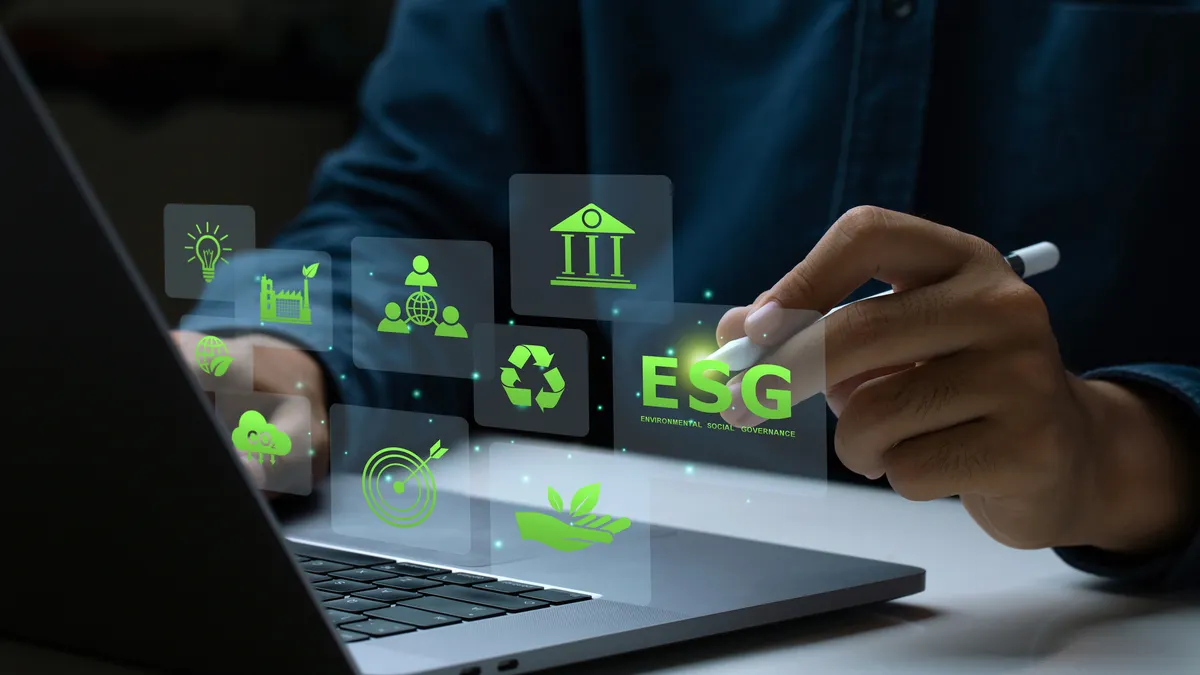 ESG environment social governance investment business concept.