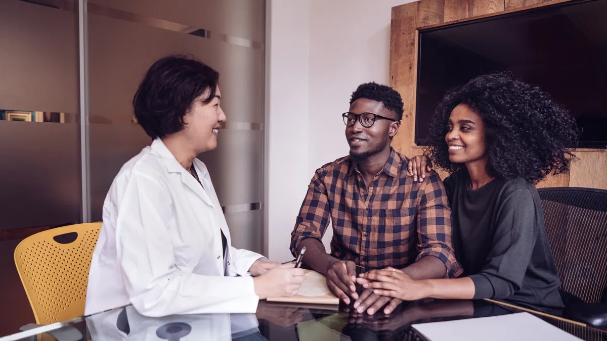 Couple on doctors consultation