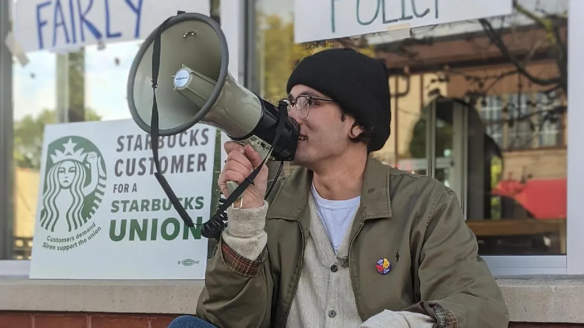 Starbucks Workers United member