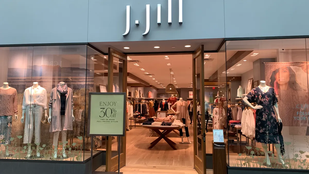 A J. Jill storefront in a mall