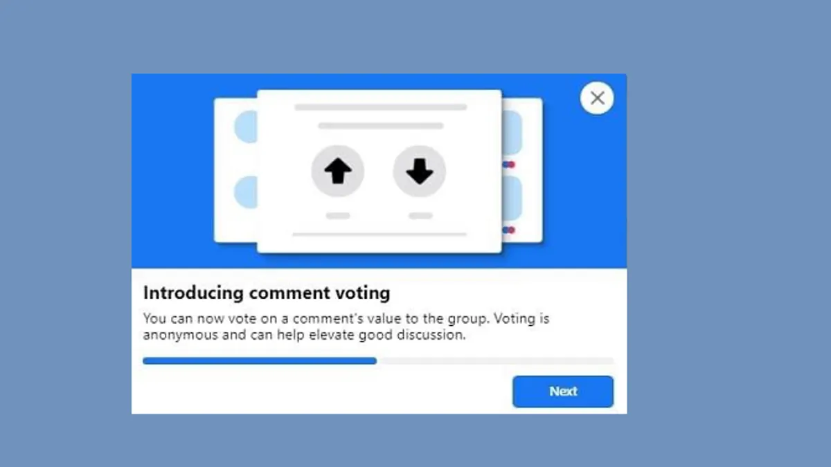 Facebook comment voting