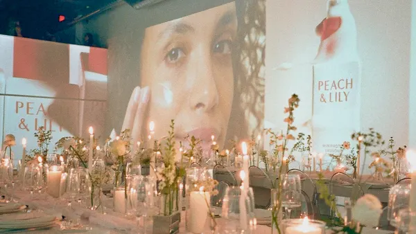 Peach & Lily's New York City pop-up event celebrating its summer 2025 product launch.