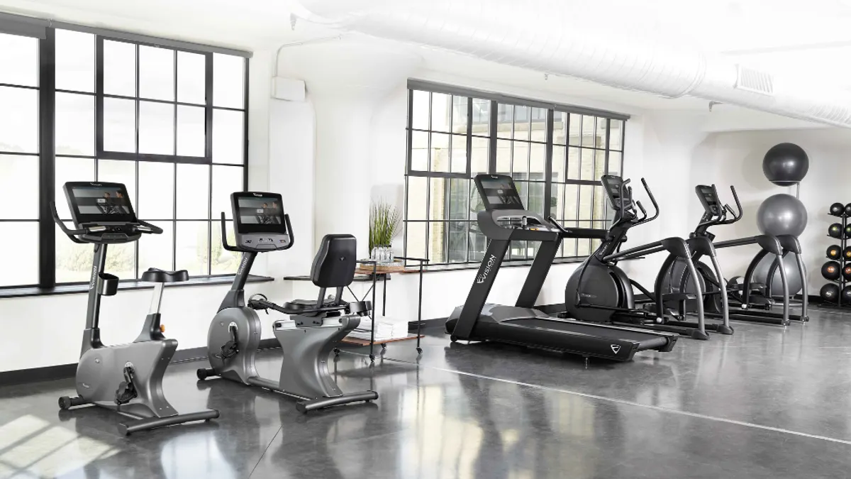 Treadmills at a gym