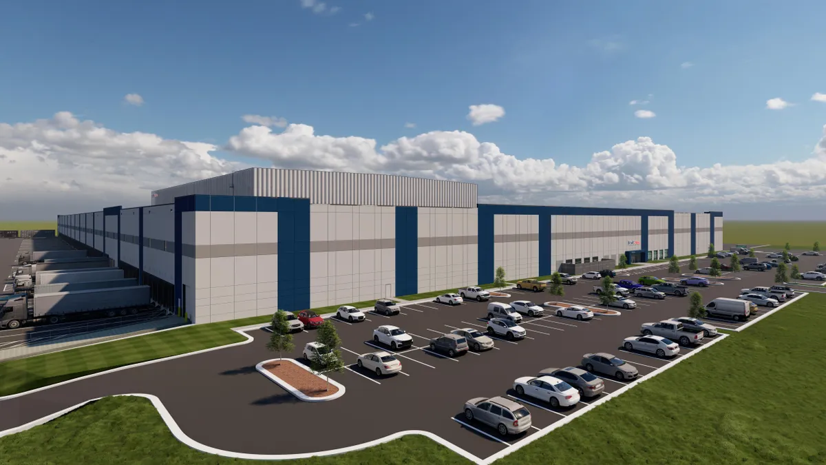 Rendering of the $400 million Kraft Heinz distribution center in DeKalb, Illinois.