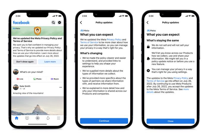 Meta Privacy Policy Update