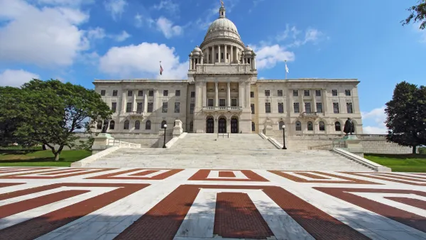 View of Rhode Island statehouse