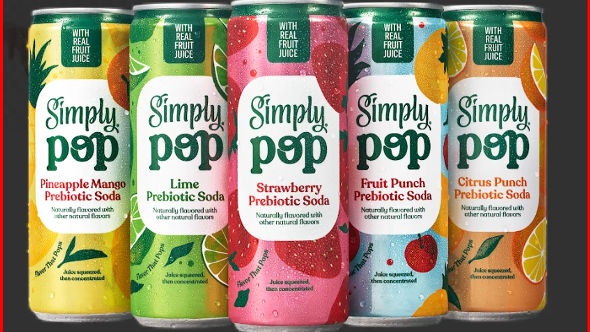 A can of Coca-Cola's Simply Pop prebiotic soda.