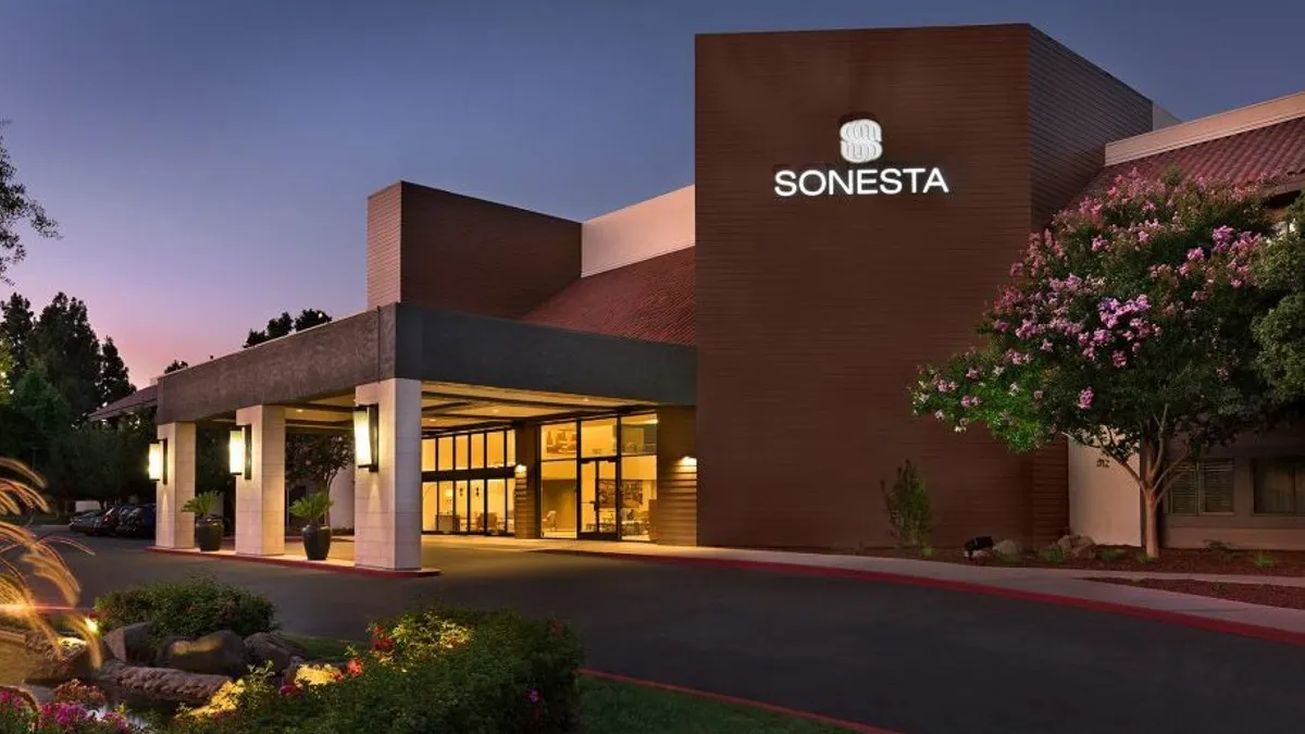 The exterior of a Sonesta hotel