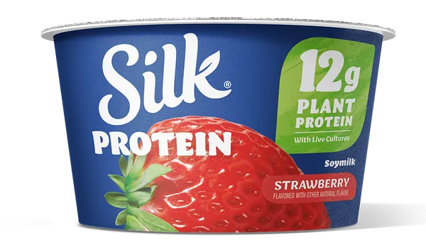 A package of Silk's new high-protein yogurt