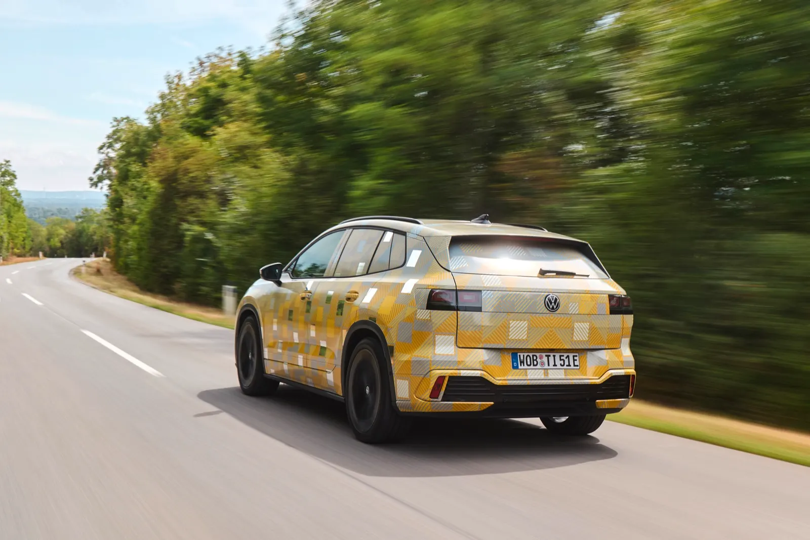Volkswagen ID. Tiguan, in camouflaged prototype form