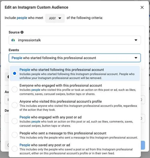 Instagram audience targeting