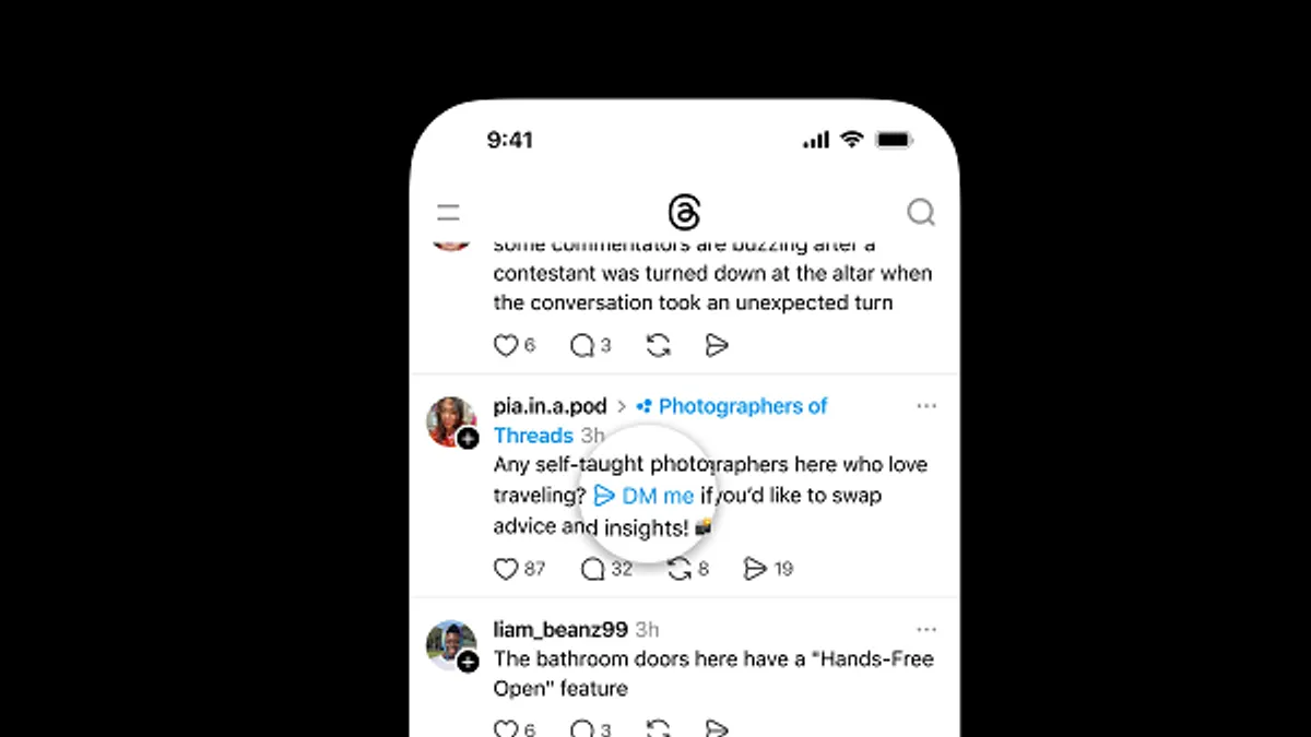 Threads DM me