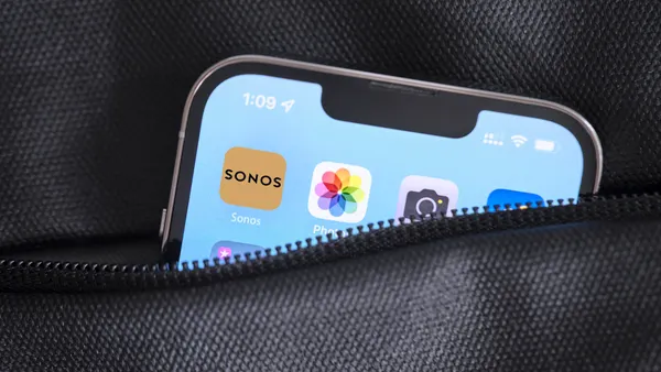 The Sonos app on a smartphone screen.