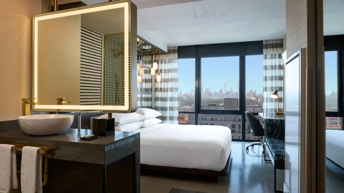 A guest room at the Renaissance New York Harlem Hotel.