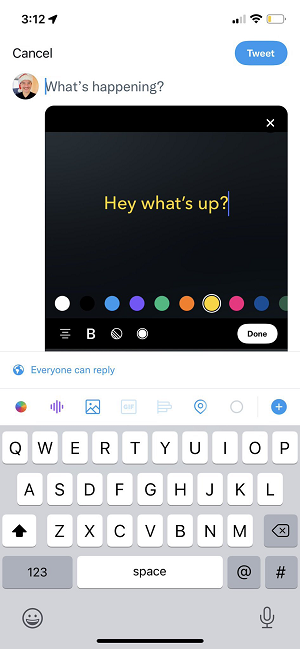 Twitter text editor