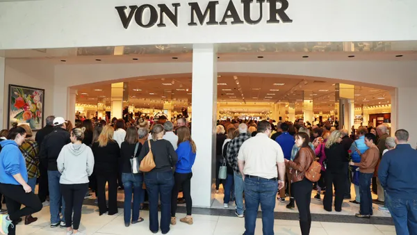 The indoor mall entrance of the Von Maur department store at South Hills Village in November, 2024