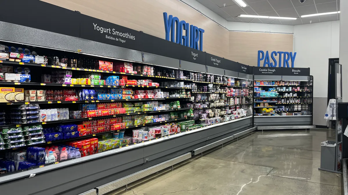 Interior of Walmart store