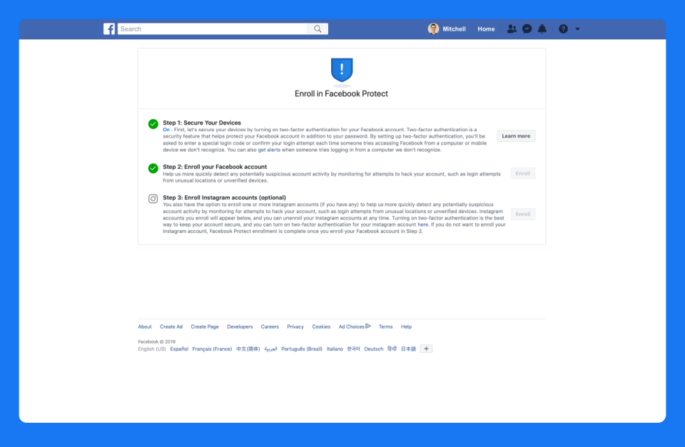 Facebook Protect