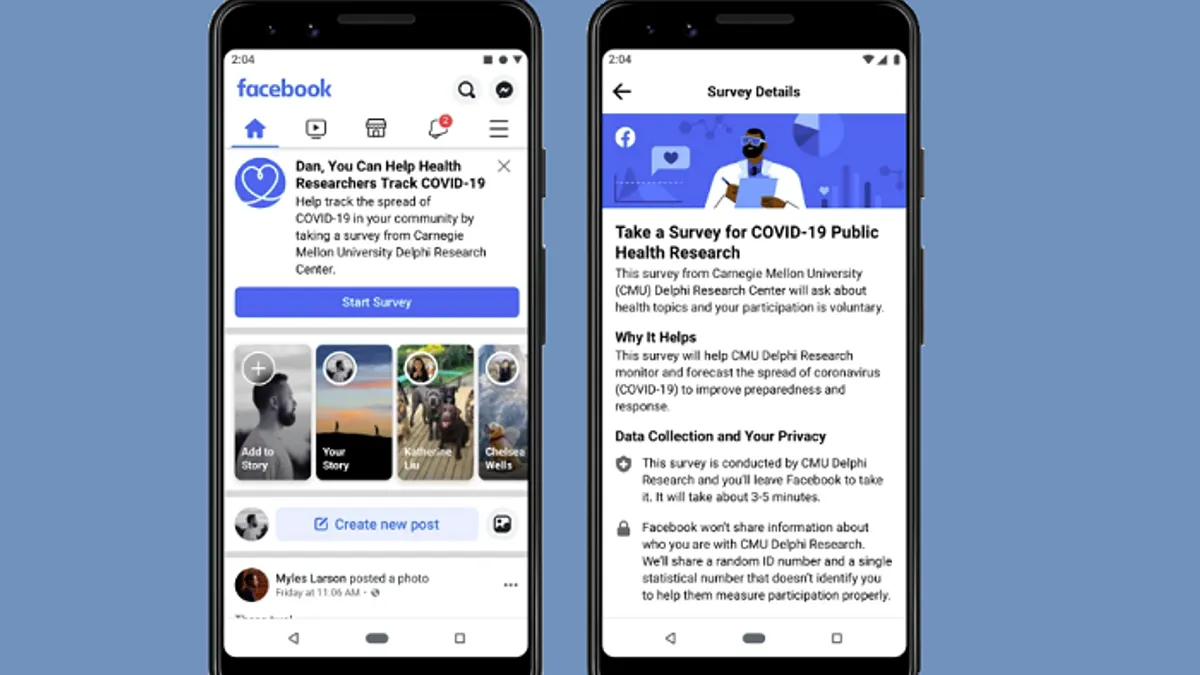 Facebook COVID-19 survey