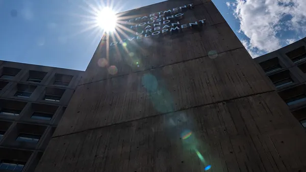 Exterior of the HUD building.