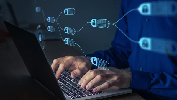 A representation of blockchain technology